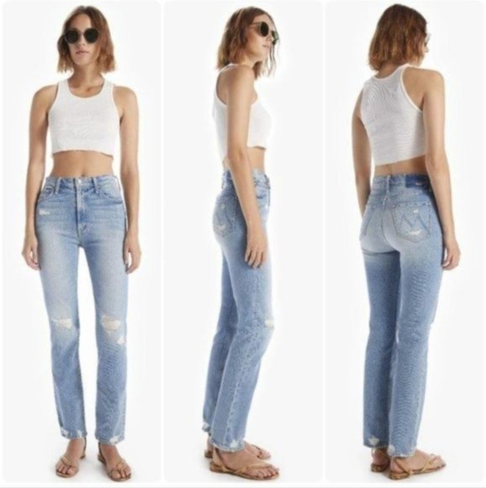 MOTHER Light Blue Straight Leg Jeans